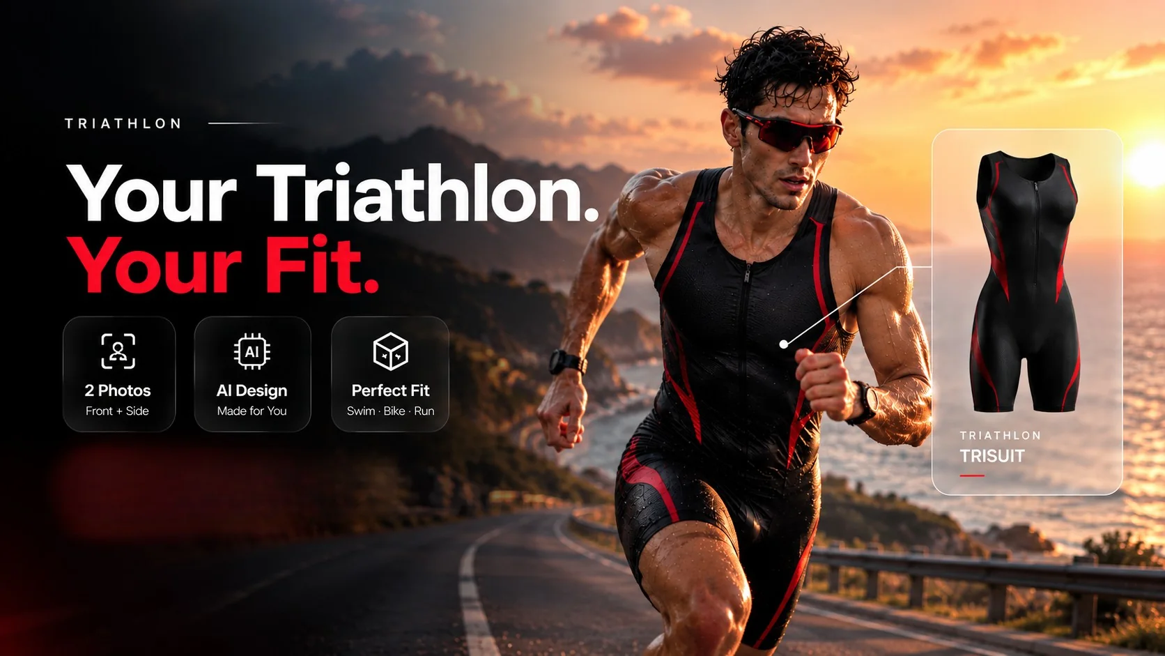 Custom triathlon collection – trisuit designed by AI to fit you
